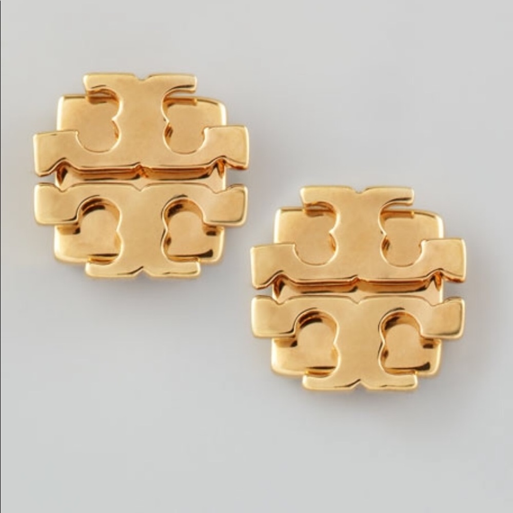 Tory Burch Logo Stud Earrings